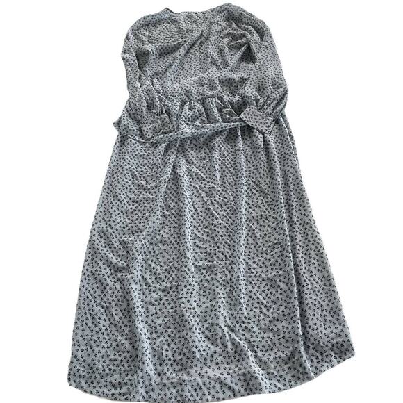 JUST Female Dress‎ Womens X Small Henry Blue Clover Print Ruffle Cottage Core - Picture 3 of 8